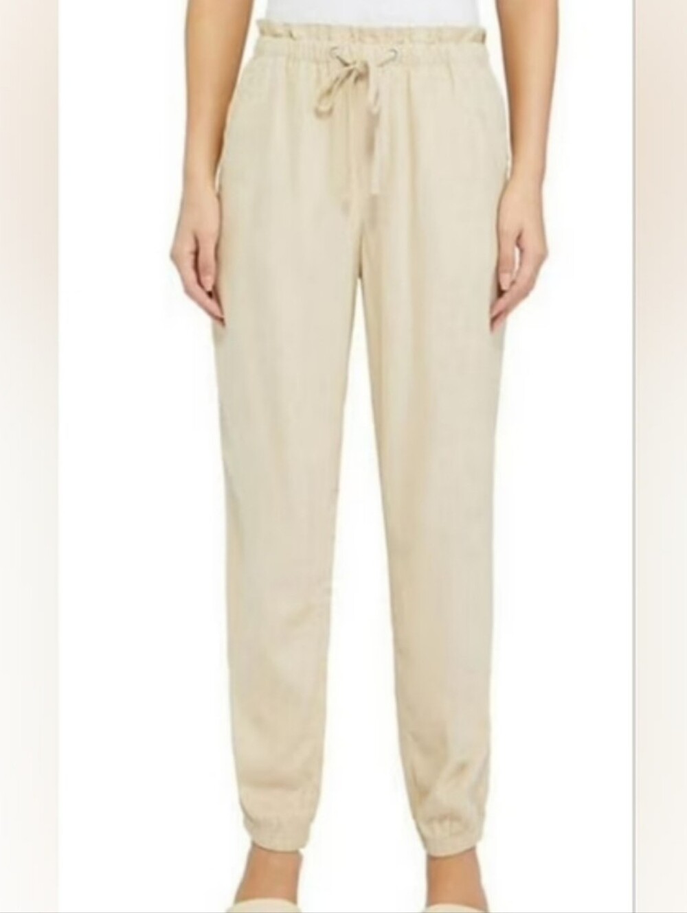Social Standard Sanctuary Linen Paperbag Jogger Pants S NWOT
